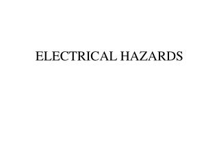 ELECTRICAL Perils