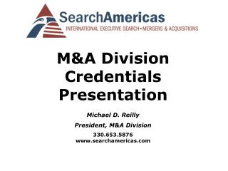 M&A Division Certifications Presentation