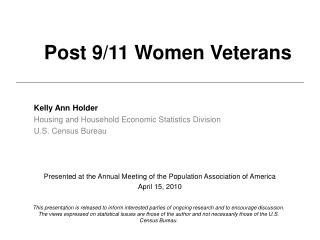 Post 9/11 Ladies Veterans