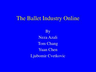 The Expressive dance Industry Online