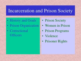 Detainment and Jail Society