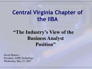 Focal Virginia Part of the IIBA