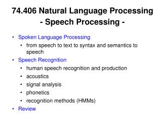 74.406 Normal Dialect Handling - Discourse Preparing -