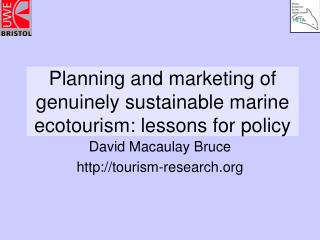 Arranging and promoting of really supportable marine ecotourism: lessons for strategy