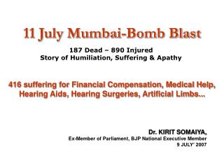 11 July Mumbai-Bomb Impact