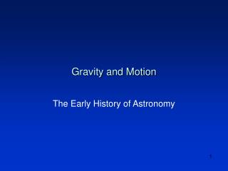 Gravity and Movement