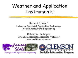 Climate and Application Instruments