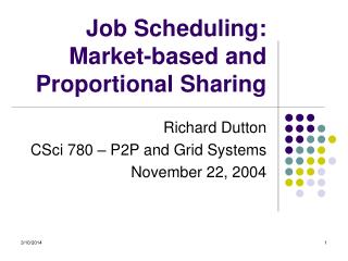 Work Planning: Market-based and Corresponding Sharing