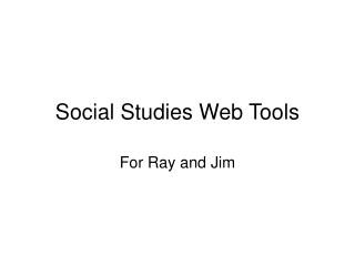 Social Studies Web Instruments