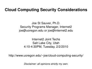 Distributed computing Security Contemplations