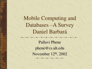 Portable Figuring and Databases 