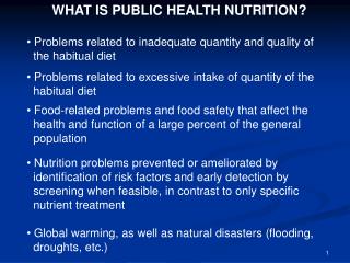 WHAT IS General Wellbeing Nourishment? Issues identified with lacking amount and nature of the periodic eating routine
