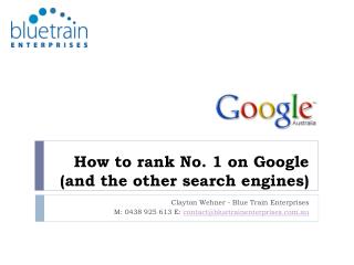 Step by step instructions to rank No. 1 on Google (and the other web crawlers)