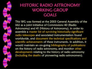 Memorable RADIO Stargazing WORKING Gathering Objectives