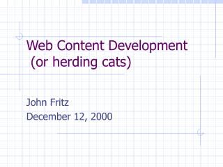 Web Content Advancement (or crowding felines)