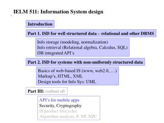 IELM 511: Data Framework plan