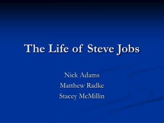 The Life of Steve Occupations