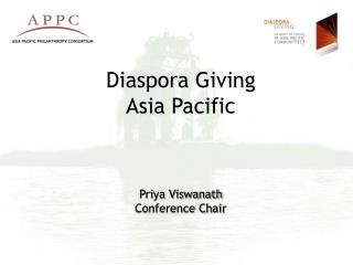 Diaspora Giving Asia Pacific Priya Viswanath Gathering Seat