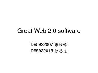 Incredible Web 2.0 programming