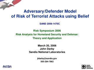 Foe/Shield Model of Danger of Terrorist Assaults utilizing Conviction