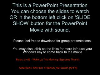 This is a PowerPoint Presentation You can pick the slides to watch OR in the base left tap on 'SLIDE Appear' catch for t