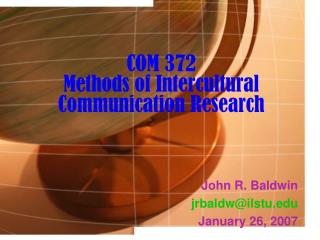 COM 372 Techniques for Intercultural Correspondence Research