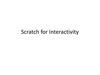 Scratch for Intelligence