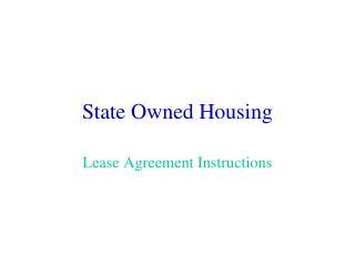 State Claimed Lodging