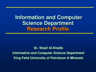 Data and Software engineering Office Research Profile
