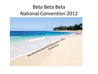 Beta National Tradition 2012