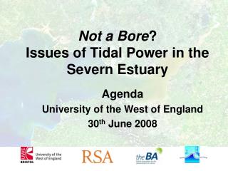 Not a Drag ? Issues of Tidal Force in the Severn Estuary