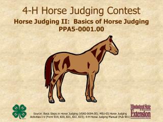 4-H Horse Judging Challenge