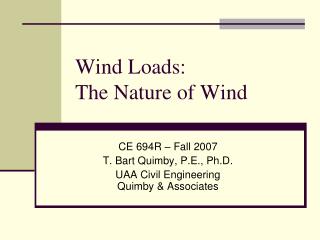 Wind Stacks: The Nature of Wind