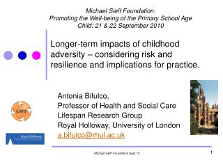  Longer-term effects of adolescence misfortune considering danger and strength and suggestions for practice. 