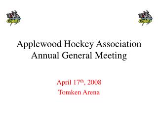  Applewood Hockey Association Annual General Meeting 