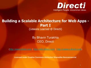  Building a Scalable Architecture for Web Apps - Part I Lessons Learned Directi 