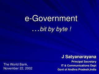  E-Government bit by byte 