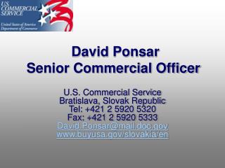  David Ponsar Senior Commercial Officer 