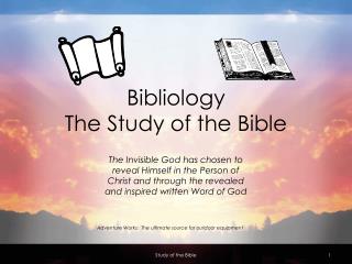  Bibliology The Bible's Study 