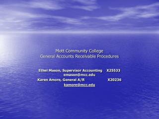  Mott Community College General Accounts Receivable Procedures 