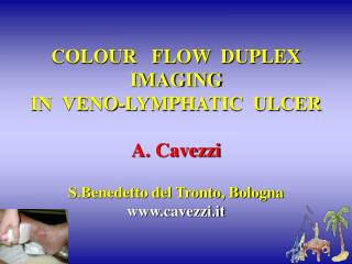  Shading FLOW DUPLEX IMAGING IN VENO-LYMPHATIC ULCER 