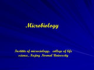  Institite of microciology,college of life science, Najing Normal University 