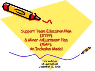  Bolster Team Education Plan STEP Minor Adjustment Plan MAP: An Inclusion Model 