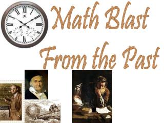  Math Blast From the Past 