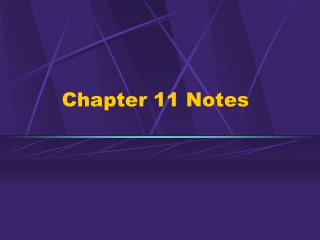  Part 11 Notes 