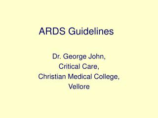  ARDS Guidelines 