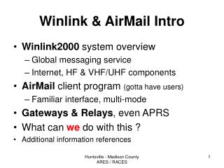  Winlink AirMail Intro 