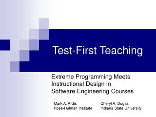  Test-First Teaching 