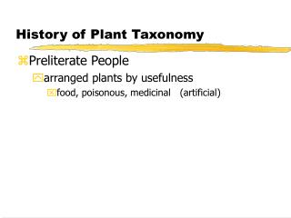  History of Plant Taxonomy 