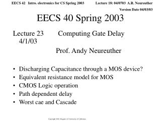  EECS 40 Spring 2003 
